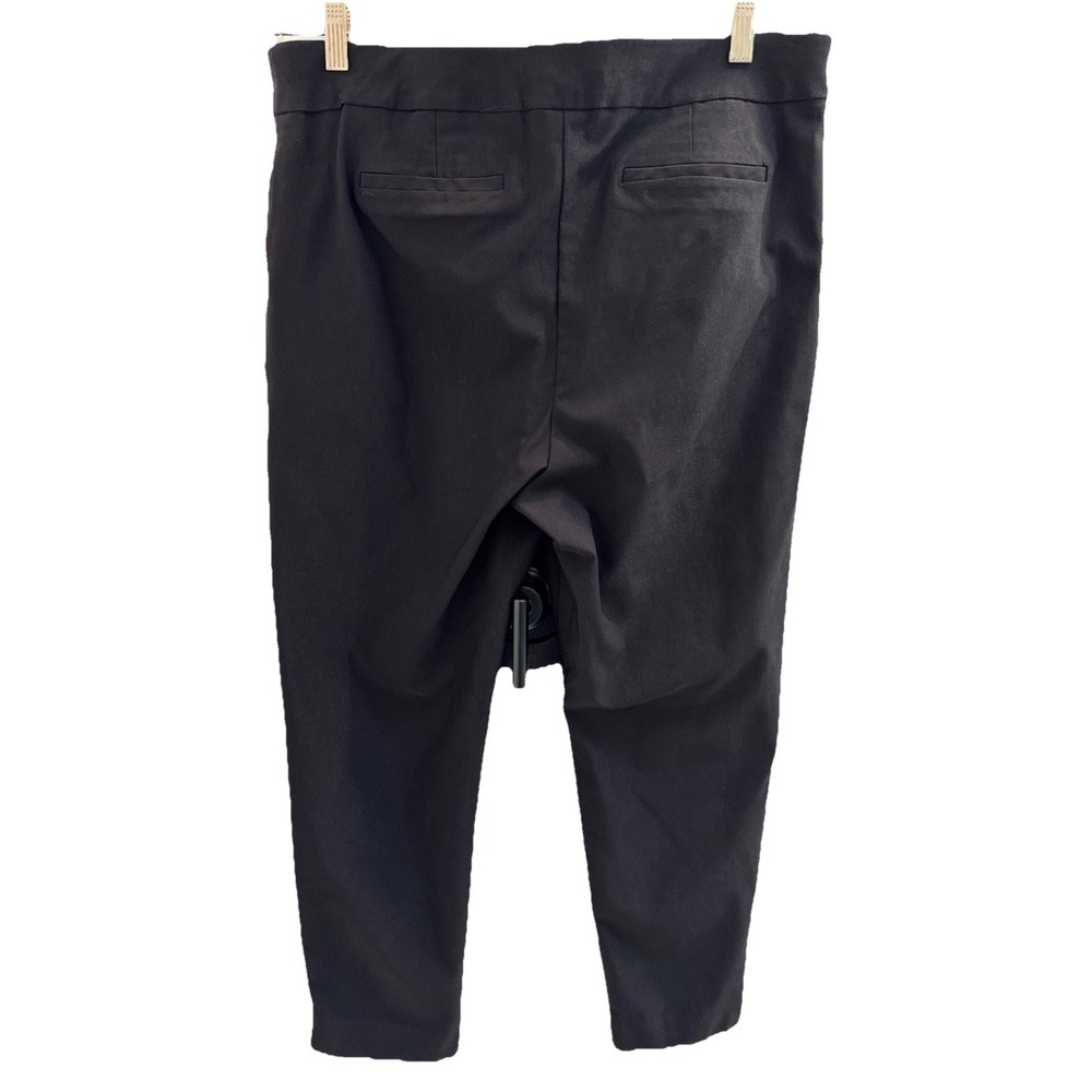 Chicos Juliet Ponte Ankle Pants Size 2.5 US 14 Black Pull On Stretch Career EUC - Picture 2 of 6